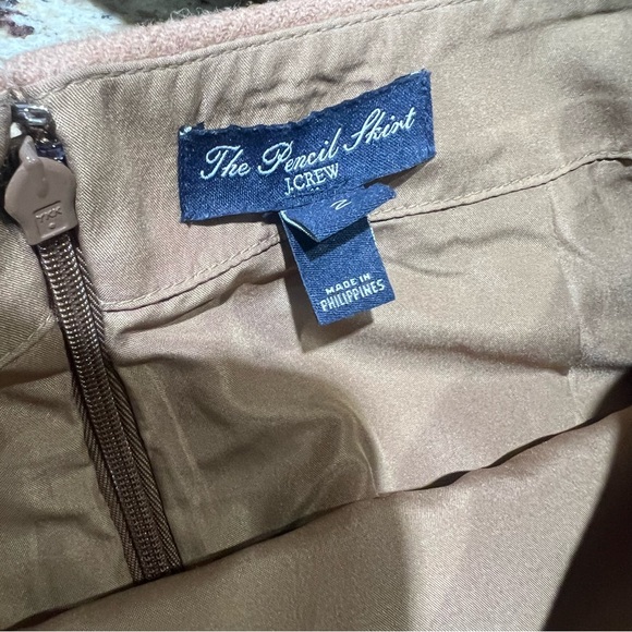 J Crew Tan Camel Wool Blend The Pencil Skirt 2 - Picture 4 of 9